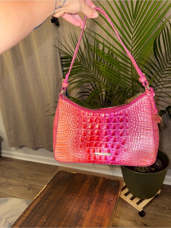Brahmin Handbags - Brahmin Pink Croc-Embossed Shoulder Bag